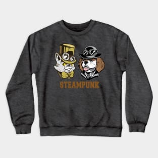 Steampunk Cat & Dog Crewneck Sweatshirt